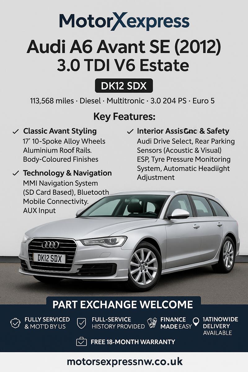 AUDI A6 AVANT 3.0 TDI V6 SE