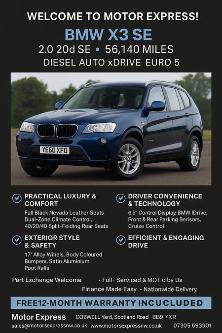 BMW X3 2.0 X3 xDrive20d SE